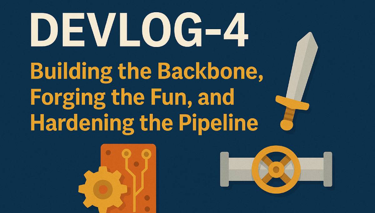 DEVLOG-4: Building the Backbone, Forging the Fun, and Hardening the Pipeline