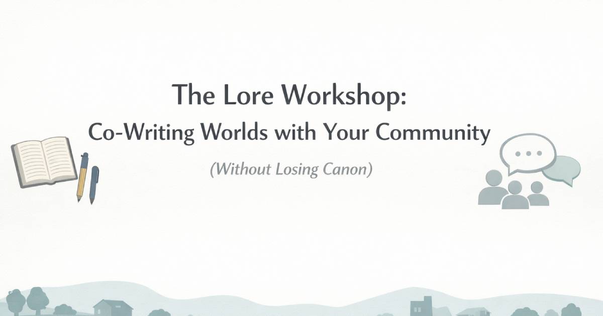 The Lore Workshop: Co-Writing Worlds with Your Community (Without Losing Canon)